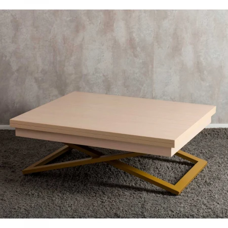 Стол-трансформер Levmar Cross D31/S90 Выбеленный дуб/золото 9284835601