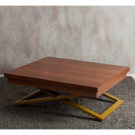 Стол-трансформер Levmar Cross D44/S90 Миланский орех/золото 6166789801