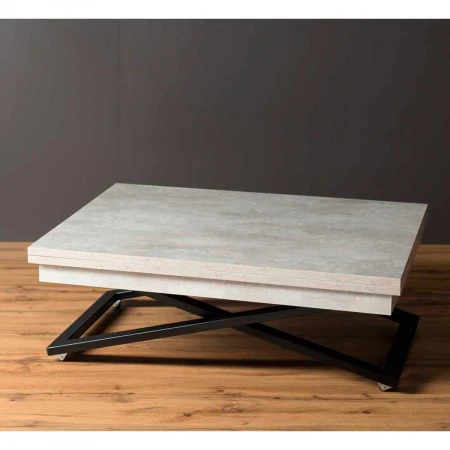 Стол-трансформер Levmar Cross D51/S53 Бетон/черный 8972186201