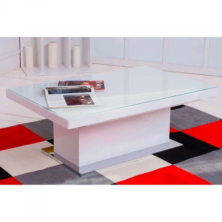 Стол-трансформер Levmar Space стекло V15/S79 белый/ нерж.сталь 3762292503