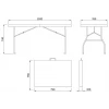Садовый стол AksHome белый, hdpe-пластик, длина 152 см 65906