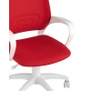 Офисное кресло Topchairs ST-Basic-W спинка белая сетка TW-15 сиденье красная ткань 26-22 ST-BASIC-W/WH/26-22