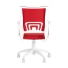 Офисное кресло Topchairs ST-Basic-W спинка белая сетка TW-15 сиденье красная ткань 26-22 ST-BASIC-W/WH/26-22