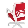 Офисное кресло Topchairs ST-Basic-W спинка белая сетка TW-15 сиденье красная ткань 26-22 ST-BASIC-W/WH/26-22