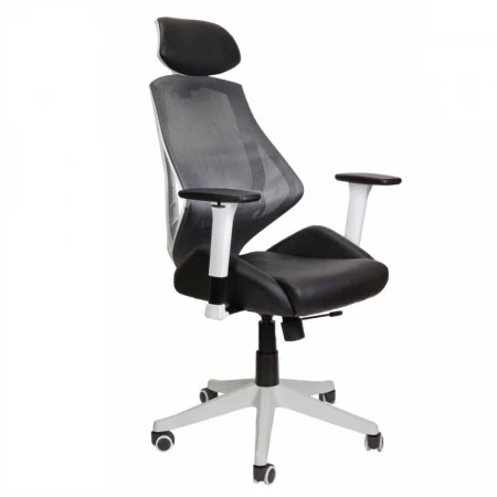 Офисное кресло AksHome Space серый + чёрный, сетка 45784