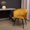 Поворотное кресло AksHome Melon карри, велюр 79678