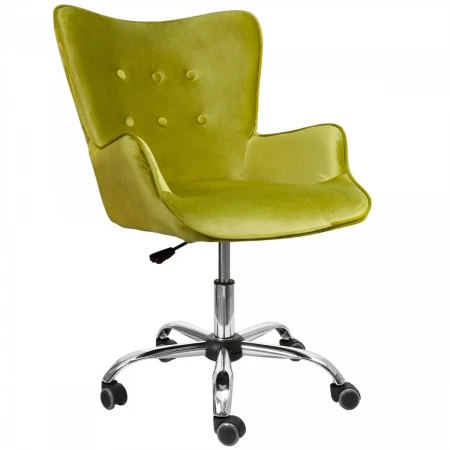 Поворотное кресло AksHome Bella оливковый, велюр 64732