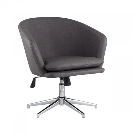 Поворотное кресло Stool Group Харис регулируемое ПУ серый HARRIS 15