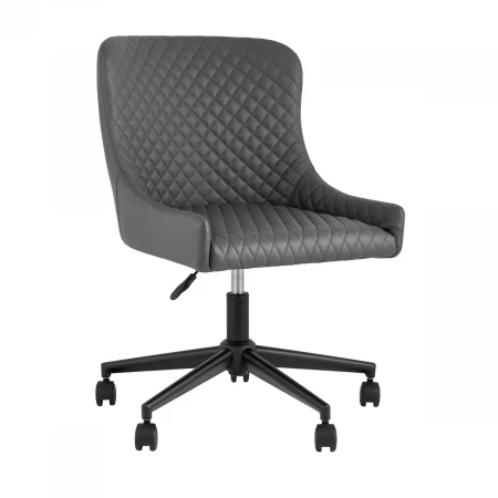 Поворотное кресло Stool Group Ститч Хани экокожа серая MF15F-D X-86