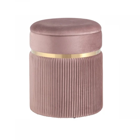 Пуф Stool Group Миранда с ящиком велюр розовый 19B352VA-8167-30