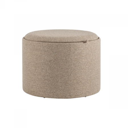 Пуф с ящиком Stool Group Хюгге L рогожка бежевая 19B260LL BY1701-3