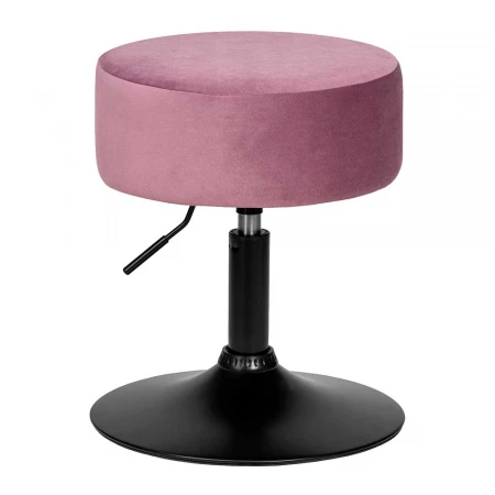 Пуф DOBRIN DANNY BLACK (пудрово-сиреневый велюр (MJ9-52)) 2050_BlackBase-LM DANNY BLACK