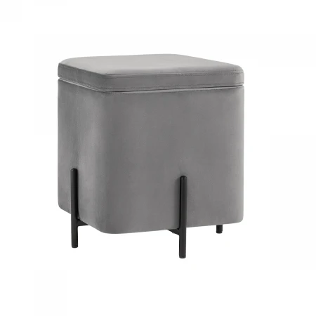 Пуф Stool Group Грейс велюр квадрат серый vd-grays-kv-b27