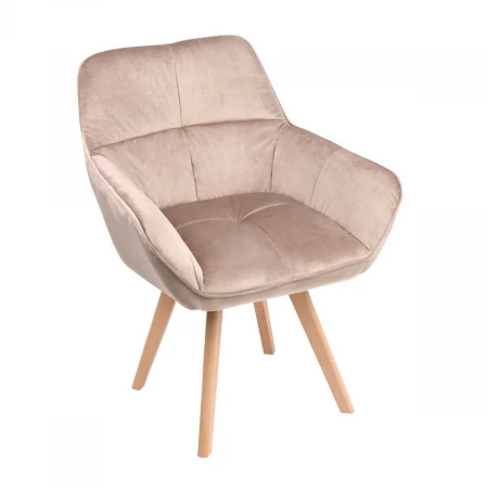 Кресло AksHome Soft бежевый, велюр 75719