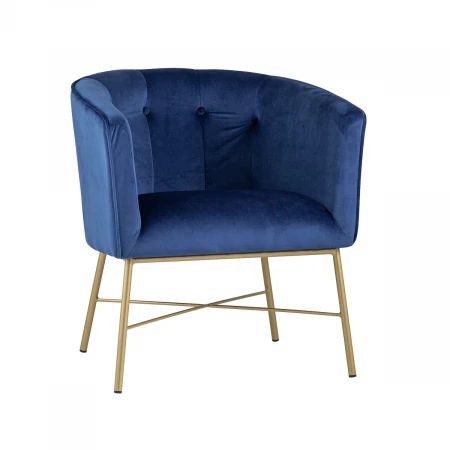 Кресло Stool Group Шале велюр синий FALETTE BLUE
