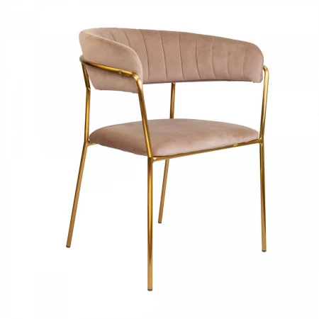 Кресло AksHome Geneva светло-коричневый, велюр 65592