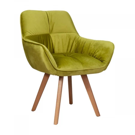 Кресло AksHome Soft оливковый, велюр 64741