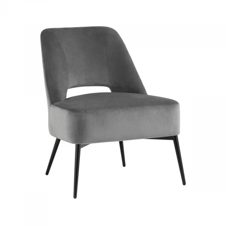 Кресло Stool Group Бостон велюр тёмно-серый vd-boston-b27