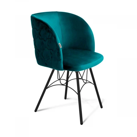 Кресло Sheffilton SHT-ST33-1/S100 альпийский бирюзовый/черный муар 5867340001