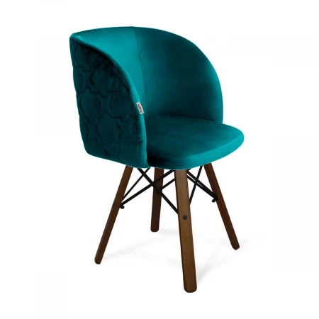 Кресло Sheffilton SHT-ST33-1/S70 альпийский бирюзовый/темный орех/черный 7402644901