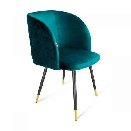 Кресло Sheffilton SHT-ST33-1/S95-1 альпийский бирюзовый/черный муар/золото 5540996301