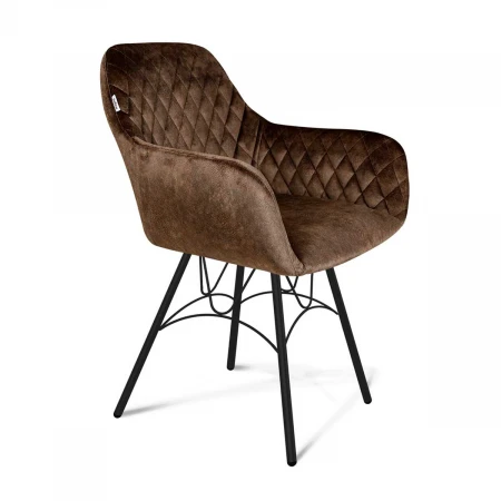 Кресло Sheffilton SHT-ST38/S100 кофейный трюфель/черный муар 2897345403