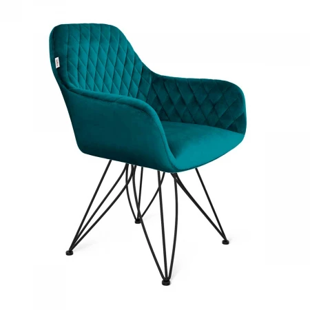 Кресло Sheffilton SHT-ST38/S113 альпийский бирюзовый/черный муар 1237893403