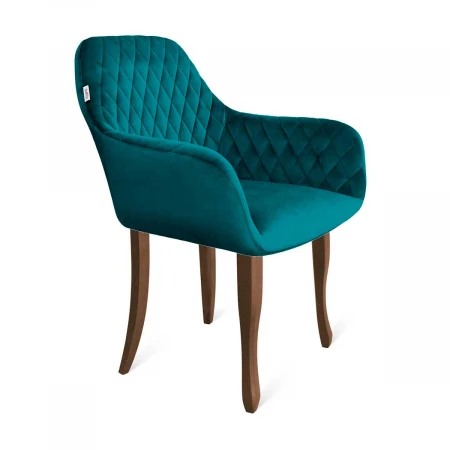 Кресло Sheffilton SHT-ST38/S122 альпийский бирюзовый/темный орех/черный 7584100104