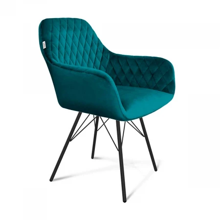 Кресло Sheffilton SHT-ST38/S37 альпийский бирюзовый/черный муар 6736291106