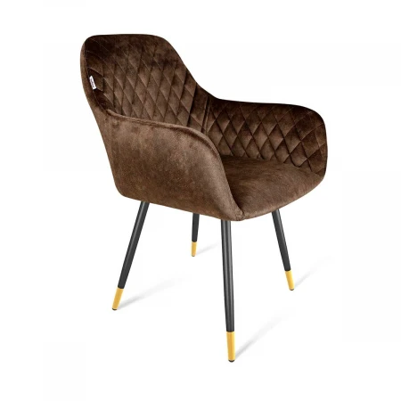 Кресло Sheffilton SHT-ST38/S95-1 коричневый трюфель/черный муар/золото 2297186309