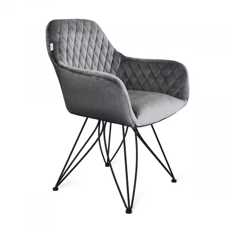 Кресло Sheffilton SHT-ST38/S113 угольно-серый/чёрный муар 1237893401