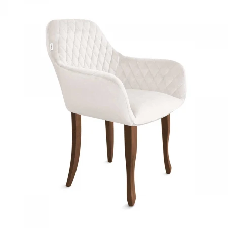 Кресло Sheffilton SHT-ST38/S122 зефирный/темный орех/черный муар 7584100102