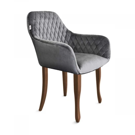 Кресло Sheffilton SHT-ST38/S122 угольно-серый/темный орех/черный муар 7584100101