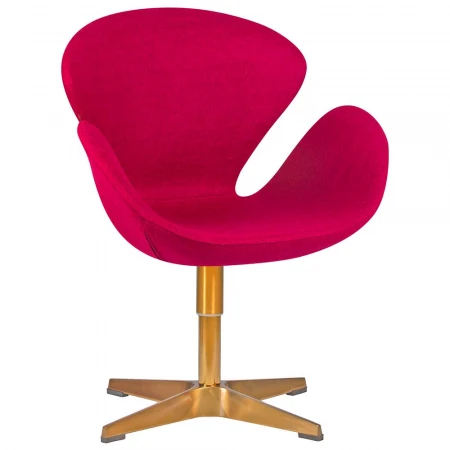 Кресло дизайнерское DOBRIN SWAN (бордо ткань AF5, золотое основание) 69A-LMO SWAN
