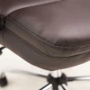 Кресло руководителя AksHome August темно-коричневый, экокожа 86349