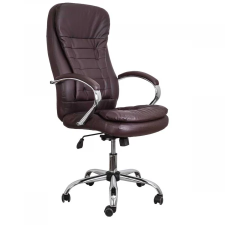 Кресло руководителя AksHome Richard коричневый, экокожа 70005