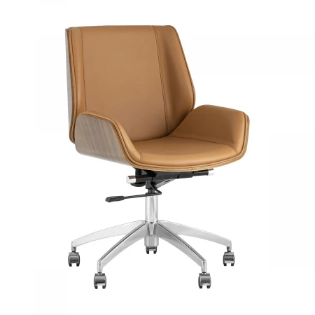 Кресло руководителя TopChairs Crown коричневое B1707 270-09