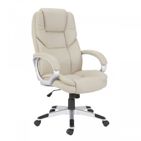 Кресло руководителя AksHome Leon кремовый, экокожа 44099