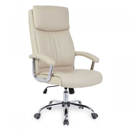 Кресло руководителя AksHome Levada кремовый, экокожа 45601