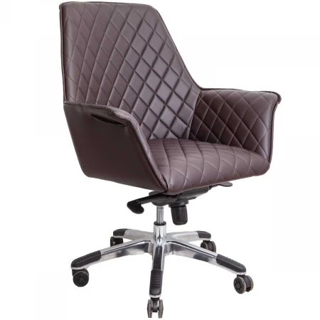 Кресло руководителя AksHome Melody коричневый, экокожа 69039