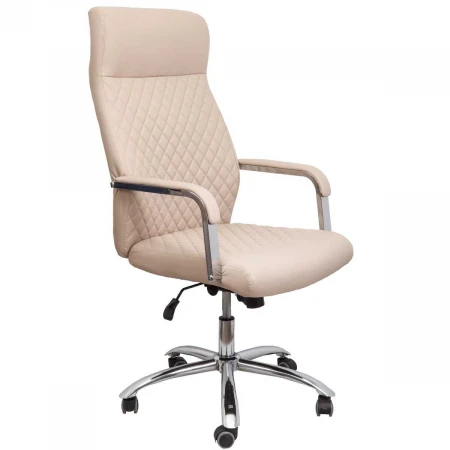 Кресло руководителя AksHome Pilot B бежевый, экокожа 69805