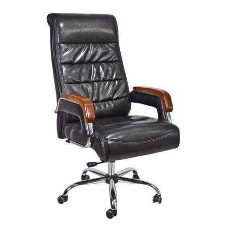 Кресло руководителя AksHome Toledo чёрный бриллиант, экокожа 36450