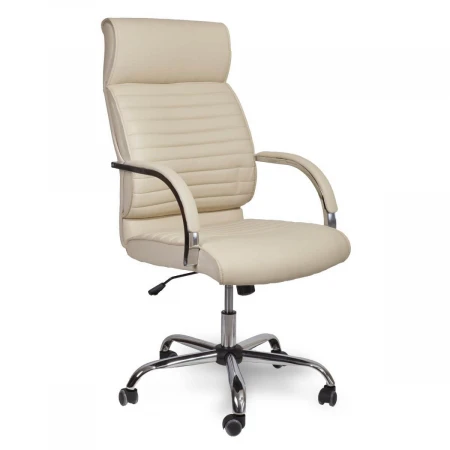 Кресло руководителя AksHome Alexander кремовый, экокожа 29479