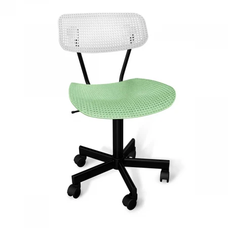 Детское кресло Sheffilton SHT-ST85/S121М белый/мятный/черный муар 5789354403