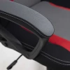Игровое кресло AksHome Flaviy черный/серый/красный, ткань 86379