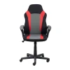 Игровое кресло AksHome Flaviy черный/серый/красный, ткань 86379