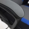 Игровое кресло AksHome Flaviy черный/серый/синий, ткань 86380