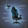 Игровое кресло AksHome Raptor синий + черный, экокожа 45708