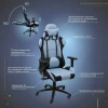 Игровое кресло AksHome Savage голубой + черный, ткань 83773 Игровое кресло AksHome Savage голубой + черный, ткань 83773