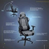 Игровое кресло AksHome Savage серый + черный, ткань 83800